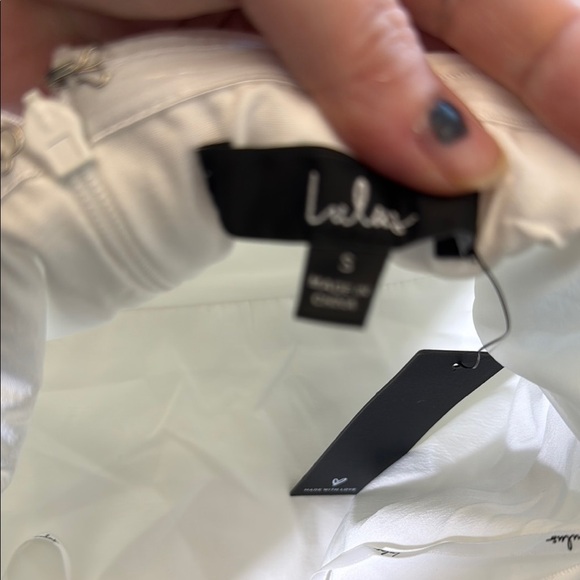 Lulus Festive Occasion White Ruched Strapless Bodycon Mini Dress Size Small - Picture 12 of 13